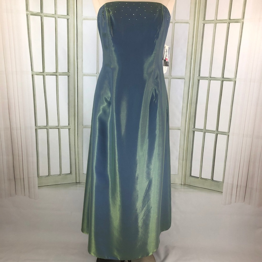 Scott McClintock Strapless Fit Flare Evening Dress - Picture 1 of 8